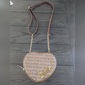 Juicy Couture brown heart crossbody bag